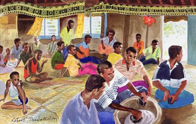 Kava Drinking Ceremony, Fiji, 1999 by Robert Tyndall